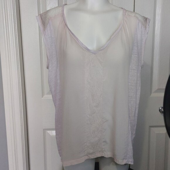 Aritzia Babaton Line & Silk Pale Pink Sleeveless Top - Picture 1 of 10